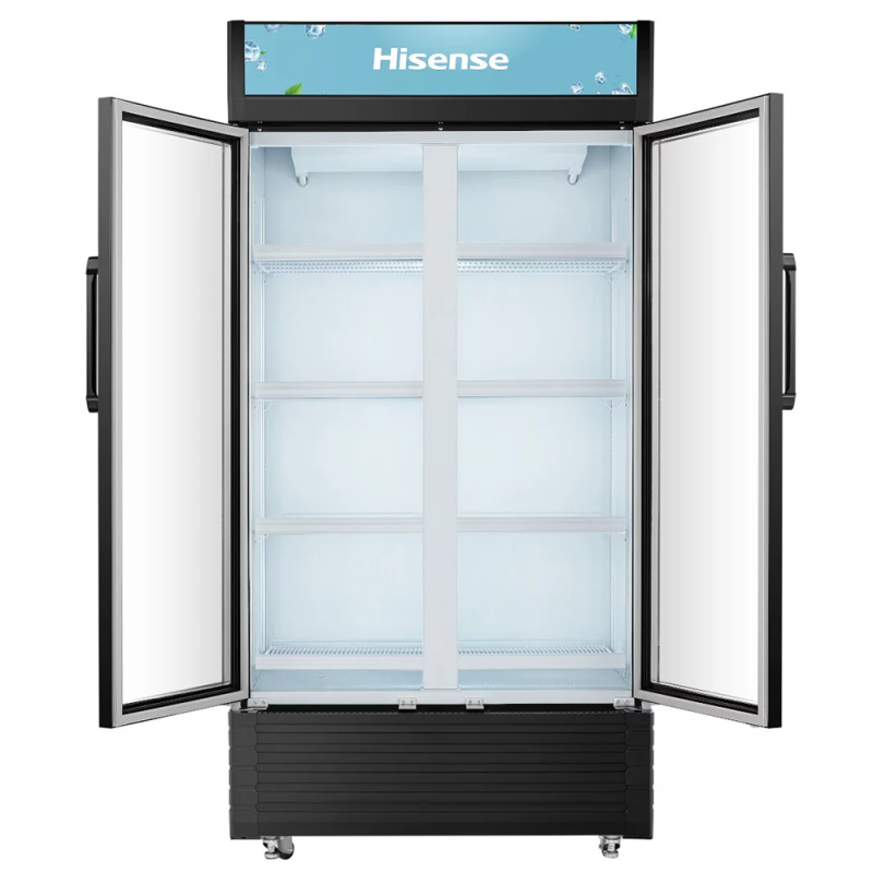 Hisense FL81WC réfrigérateur vertical 2 portes vitrines | Frigo refroidisseur vertical éclairage LED, commerce et supermarché