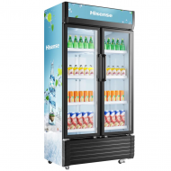 Hisense FL81WC réfrigérateur vertical 2 portes vitrines | Frigo refroidisseur vertical éclairage LED, commerce et supermarché