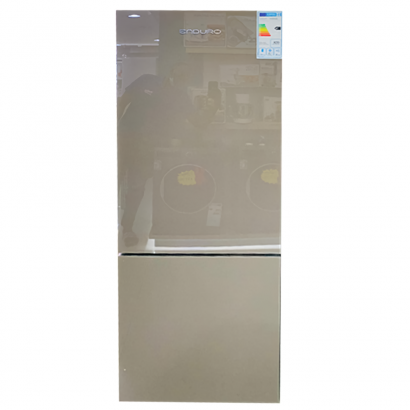ENDURO RCN595GDB réfrigérateur combiné 3 tiroirs | Frigo + congélateur grande capacité 600L, design vitré beige full option A+