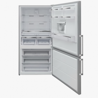 ENDURO RDN700PWX réfrigérateur 2 portes 686 litres | Frigo avec distributeur d’eau + congélateur, grande capacité, design inox