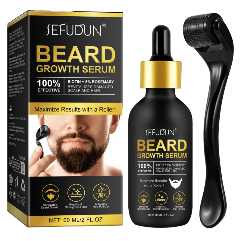 SEFUDUN sérum barbe + rouleau 0.25mm - Helloprice