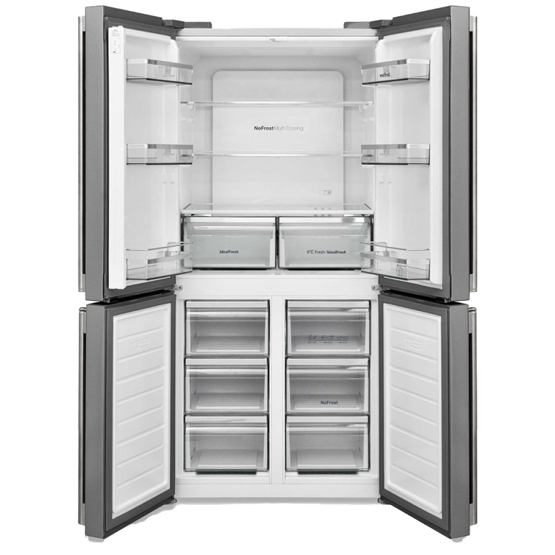 ENDURO FD620P83BSX réfrigérateur 4 portes side by side inox 564 litres | Frigo américain, fontaine + technologie Nofrost
