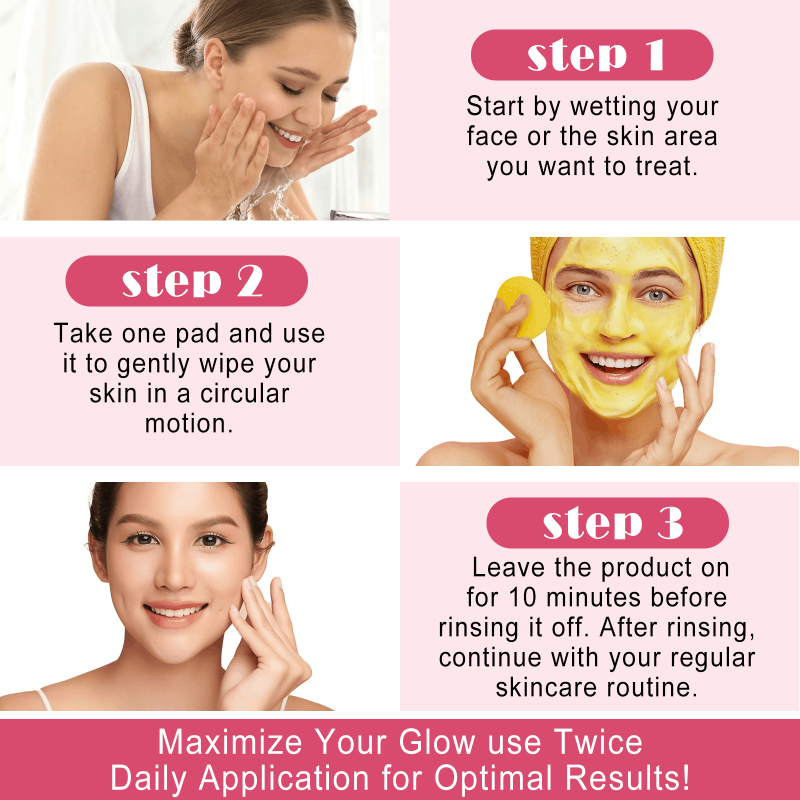 ALIVER tampons exfoliants kojique et curcuma