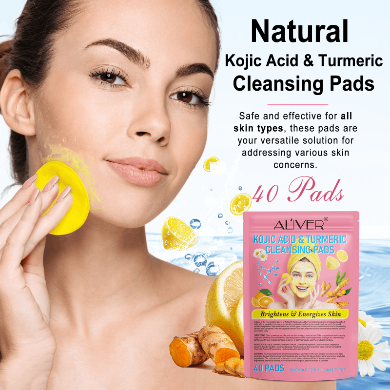 ALIVER tampons exfoliants kojique et curcuma