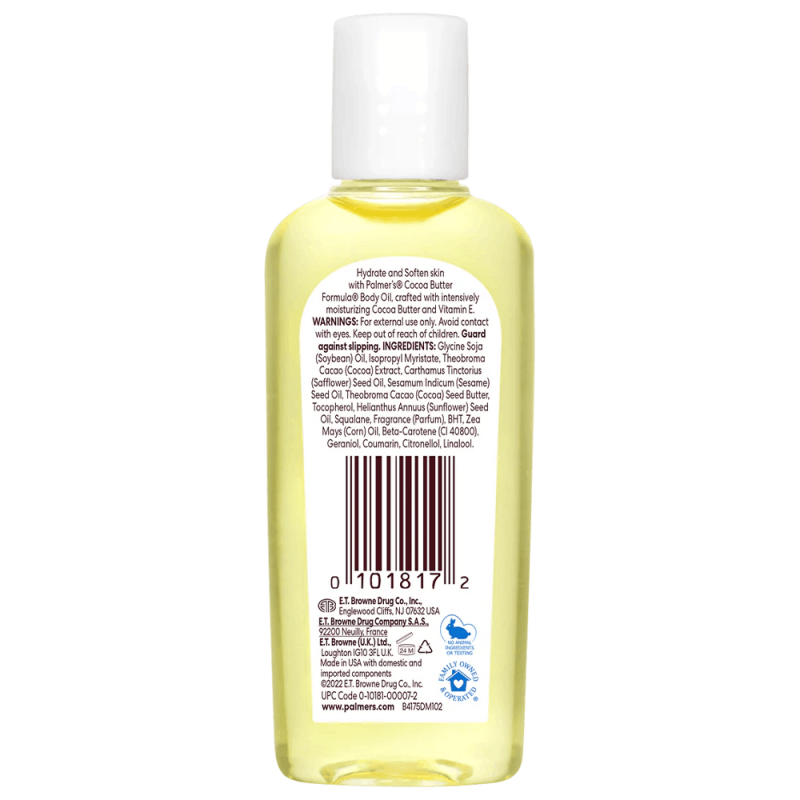 Palmers huile corporelle beurre de cacao – Soins corps nourrissant anti-sécheresse, hydratation et douceur intense