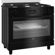 Beko BGGR11225GB cuisinière 5 feux 90X60 à gaz noir