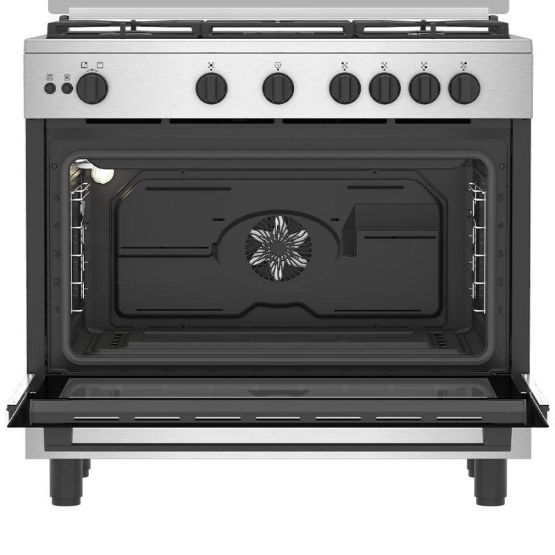 Beko BGGR11125GX cuisinière à gaz 5 feux 90X60 inox