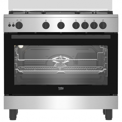 Beko BGGR11125GX cuisinière à gaz 5 feux 90X60 inox