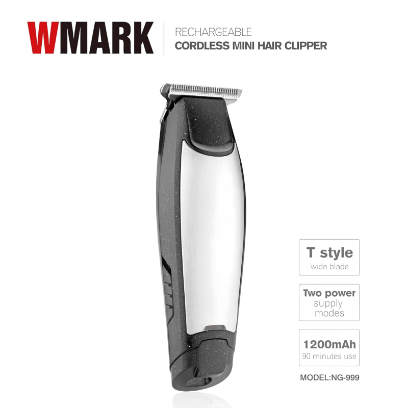 WMARK NG-999 tondeuse à cheveux rechargeable – Appareil sans fil, lame T, autonomie longue durée