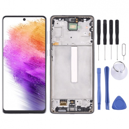 Samsung A73 Écran Super AMOLED d'origine pour Samsung Galaxy A73 5G SM-A736B, assemblage complet avec cadre