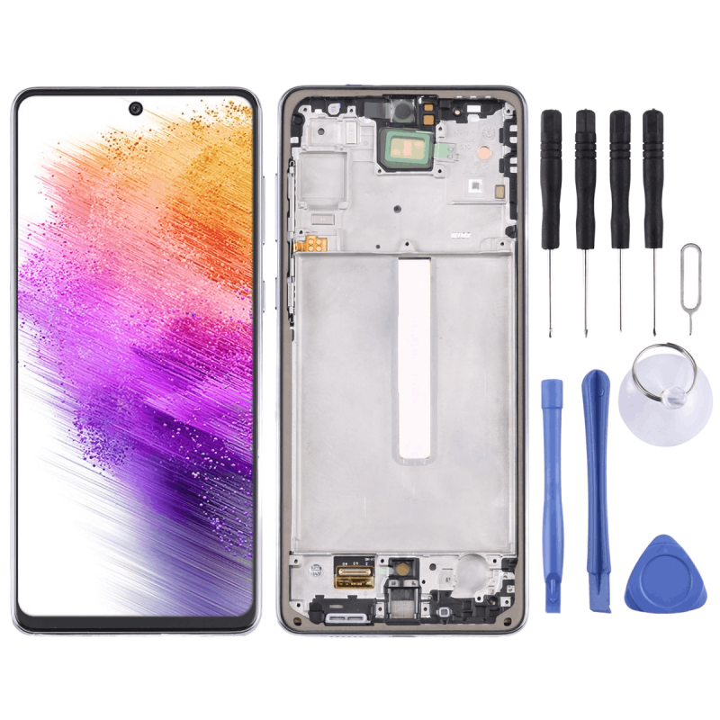Samsung A73 Écran Super AMOLED d'origine pour Samsung Galaxy A73 5G SM-A736B, assemblage complet avec cadre