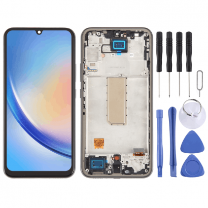Samsung Galaxy A34 5G SM-A346B, Écran de rechange LCD OLED assemblage complet avec cadre