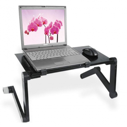 Table laptop pliable, support PC réglable – support ordinateur portable, confort et ergonomie