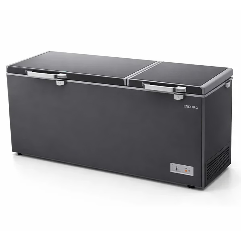Enduro CF580LDD / CF750LIDD / CF950LIDD congélateurs coffres 580/700/900 litres 2 portes gris, réfrigérant R290