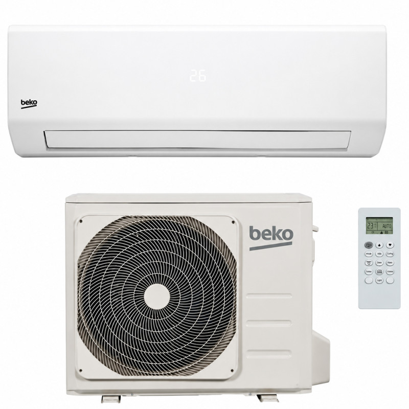 Beko BRAE120 climatiseur Split mural 12000 BTU, 1.5 CV, gaz R410