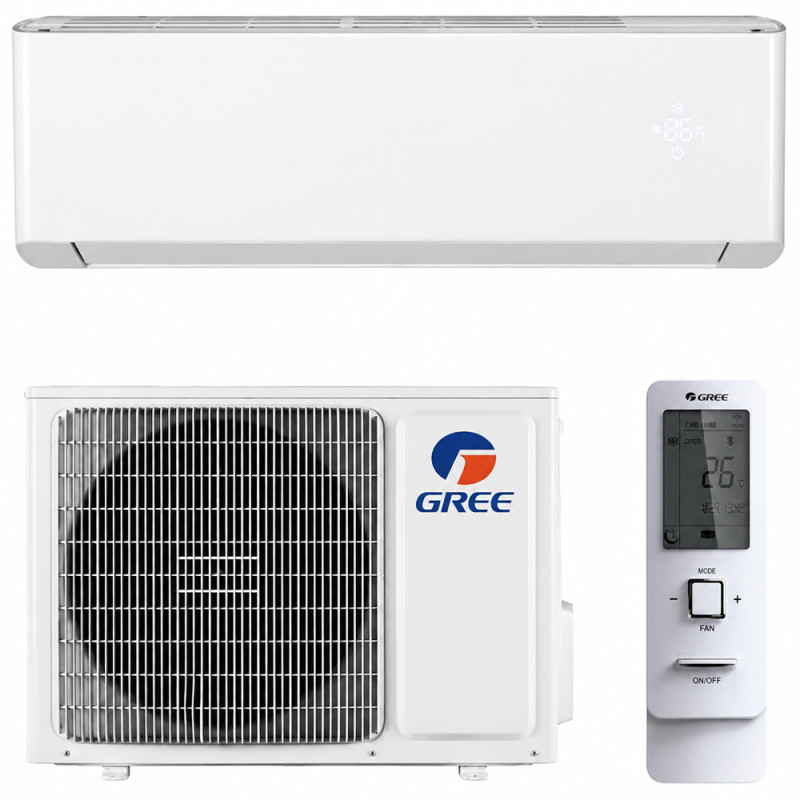 Gree climatiseur Split mural 9 000 et 24000 BTU, 1,25 CV / 3 CV, gaz 410