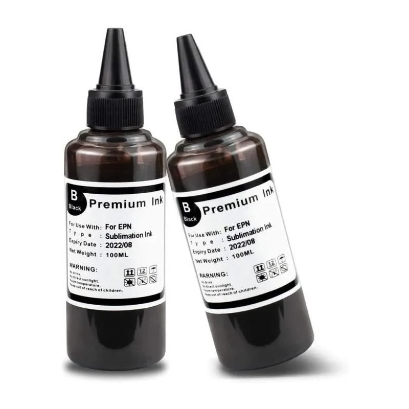 Encre à sublimation pour imprimantes Epson, noire,100 ml, Premium